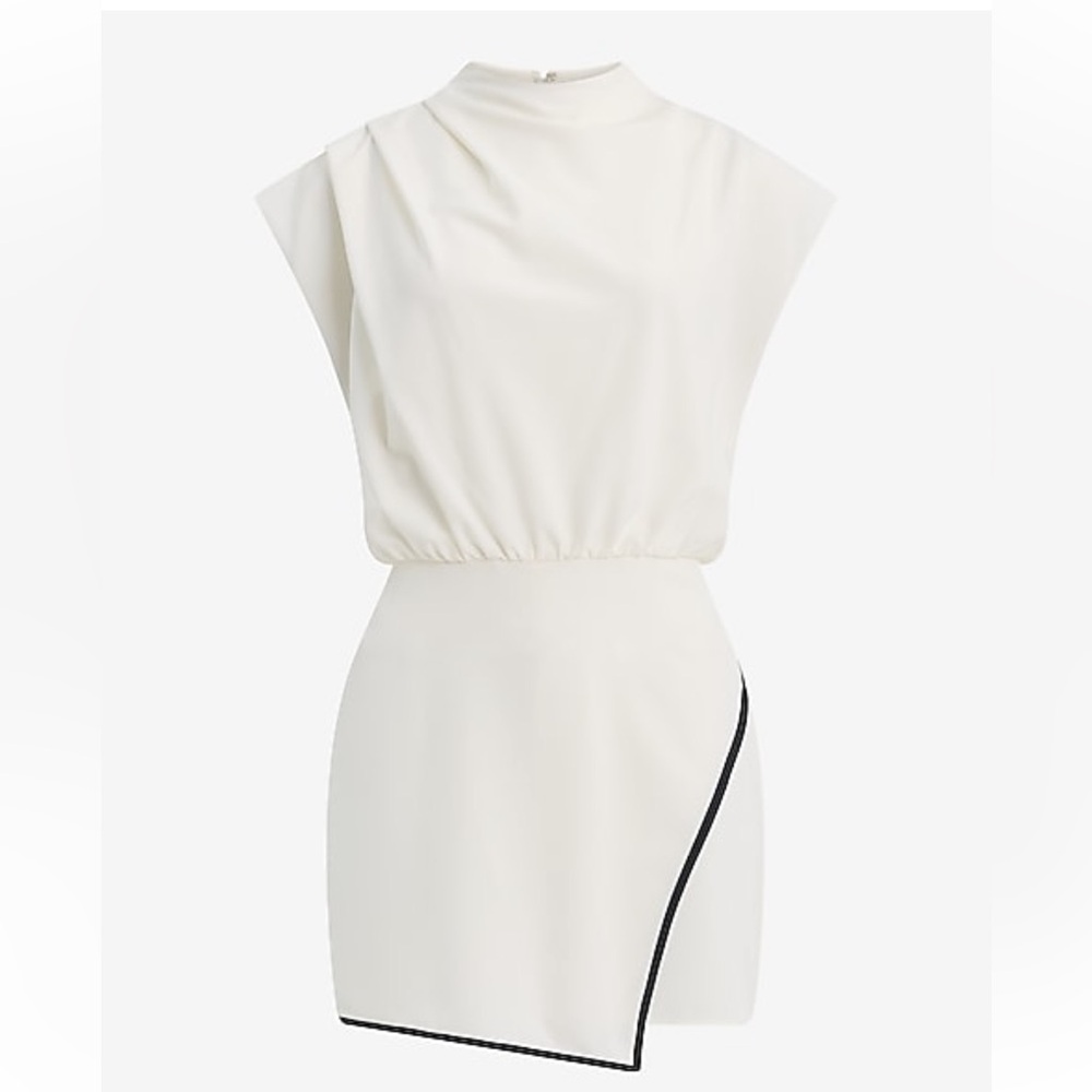 Express Cream Jumpsuit with Black Accent
